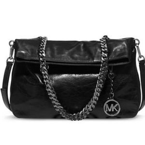 Michael Kors Lacey Fold-Over Leather Tote